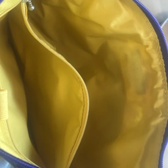 Used once, Baggallini, purple and yellow and white colorful Crossbody bag - Picture 5 of 10